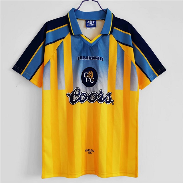 AAA Quality Chelsea 95/97 Away Yellow/Blue Soccer Jersey